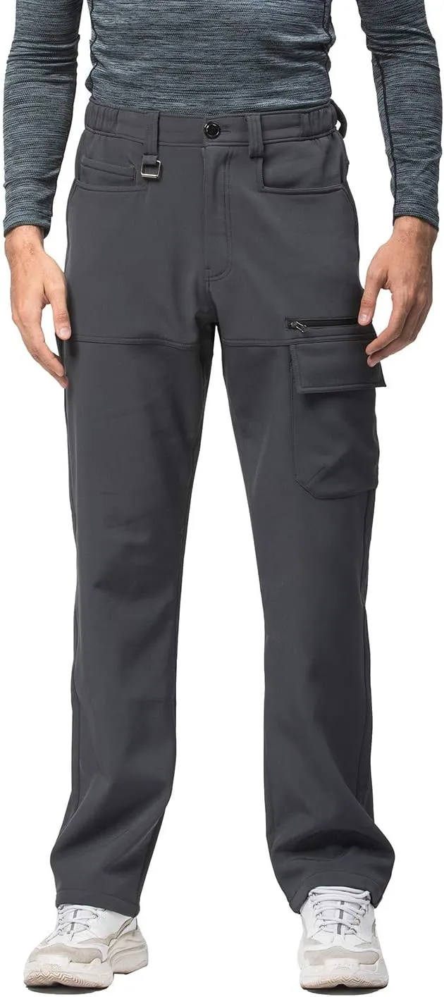 Mr.Stream Men's Hiking Multi Pocket Mountain Outdoor Trekking Sports Camping Windproof Fleece Pants