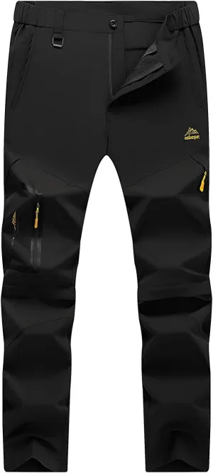 Mr.Stream Men's Walking Windproof Breathable Camping Quick Drying Outdoor Convertible Hiking Pants