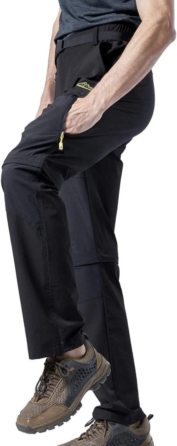 Mr.Stream Men's Walking Windproof Breathable Camping Quick Drying Outdoor Convertible Hiking Pants