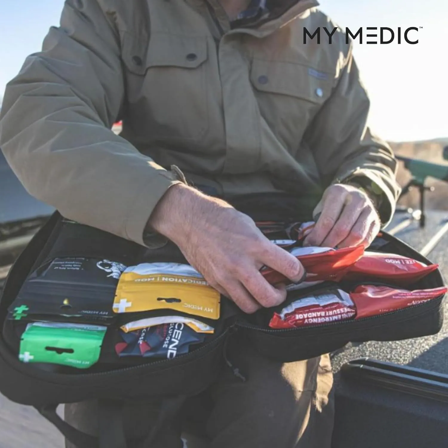 My Medic MYFAK Large Medical Kit (Standard) - Emergency First Aid Survival Essentials & Supplies | Travel Bag Ready EMT Items For Any Car, Home or Office - Coyote
