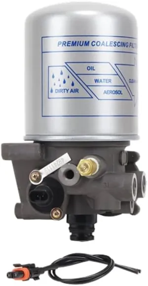 Mytee Products R955082 Air Dryer, Oil Coalescing System Saver 1200UP - 12 Volt Dedicated Purge Tank Replaces Wabco 4324210030 432421032R, Freightliner TDA R955082, Meritor S4324210337