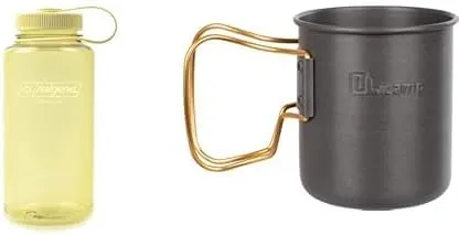 Nalgene Sustain 32oz Wide Mouth Butter with Gold Space Saver Mug