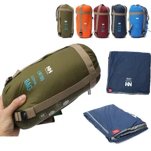 NatureHike Camping Traveling Gadgets 190 x 75cm 360D Nylon Sleeping Bag with Compression Sack Army Green
