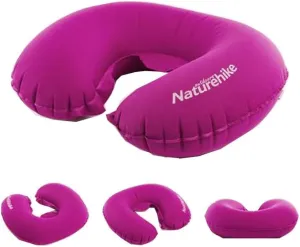 Naturehike Purple U Shape Inflatable Pillow Sleeping Gear Travel Inflatable Cushion Soft Neck Protective HeadRest Plane Pillow