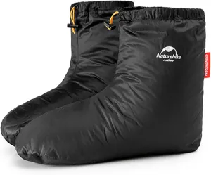 Naturehike Ultralight Winter Duck Down Booties, Camping Warm & Cozy Down Sleeping Socks for Men & Women, Down Filled Slipper Boots with Storage Bag