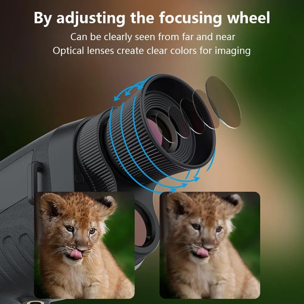 Night Vision Goggles -2.5K & 48MP Digital Infrared Night Vision Binoculars for Adults Night Vision Scope with 8X Digital Zoom Digital Infrared Monoculars for 100% Darkness for Travel Camping, Huntin