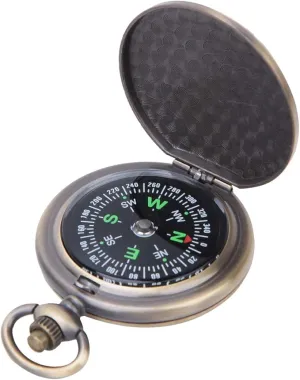 Nikou Vintage Pocket Compass，Kids Classic Portable Compass Accurate Waterproof for Hiking Outdoor Camping Motoring Boating Backpacking Survival Emergency (Zinc Alloy)