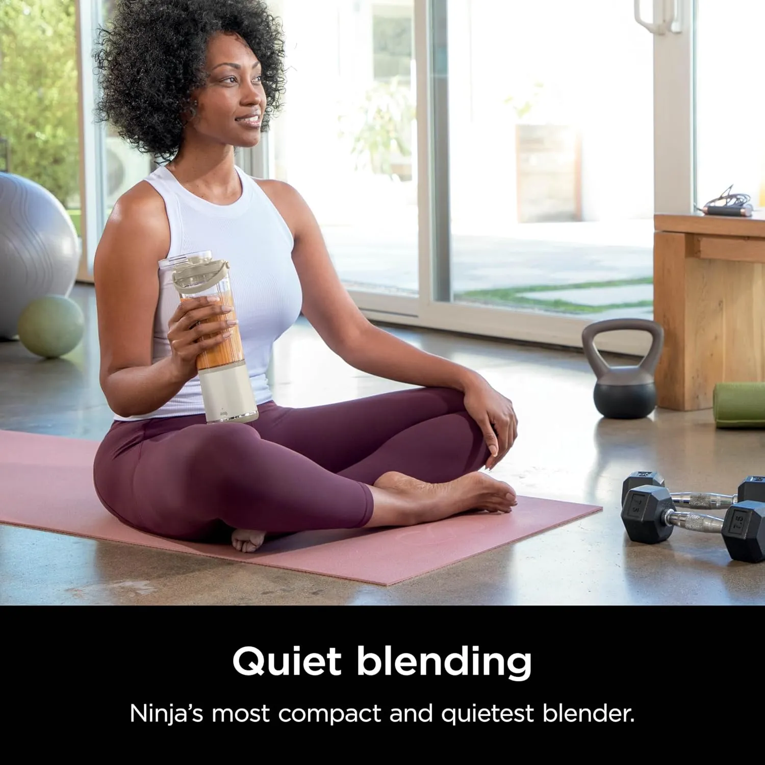 Ninja Blast Portable Blender, Cordless, 18oz. Vessel, Personal Blender for Shakes & Smoothies, BPA Free, Leakproof Lid & Sip Spout, USB-C Rechargeable, Dishwasher Safe Parts, Cream Sand, BC151CS