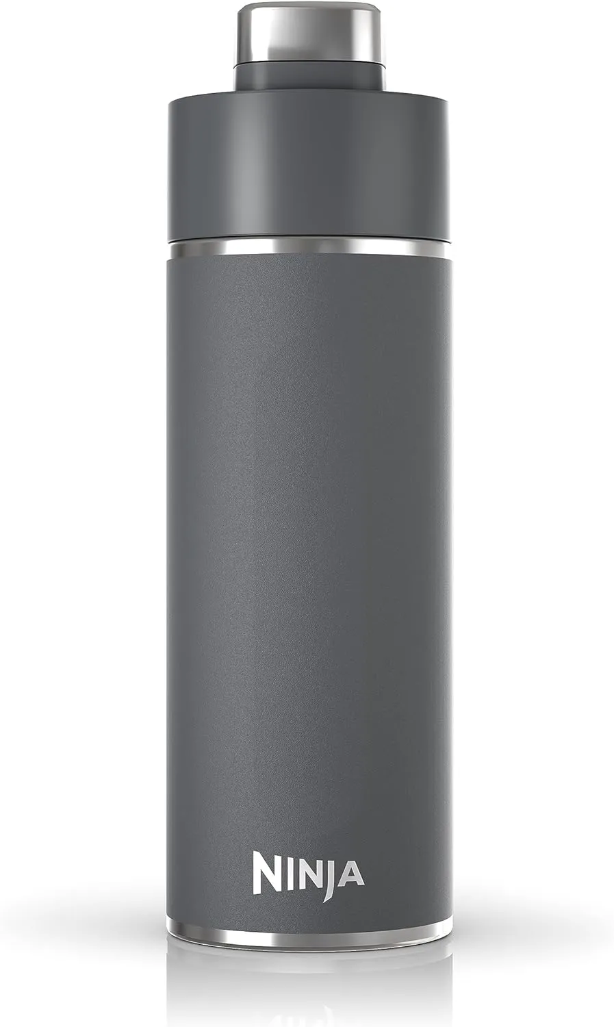 Ninja Thirsti 18oz Travel Water Bottle, For Carbonated Sparkling Drinks, Colder and Fizzier Longer, Leak Proof, 24 Hrs Cold, Dishwasher Safe, Stainless Steel Insulated Tumbler, Charcoal Gray, DW1801GY