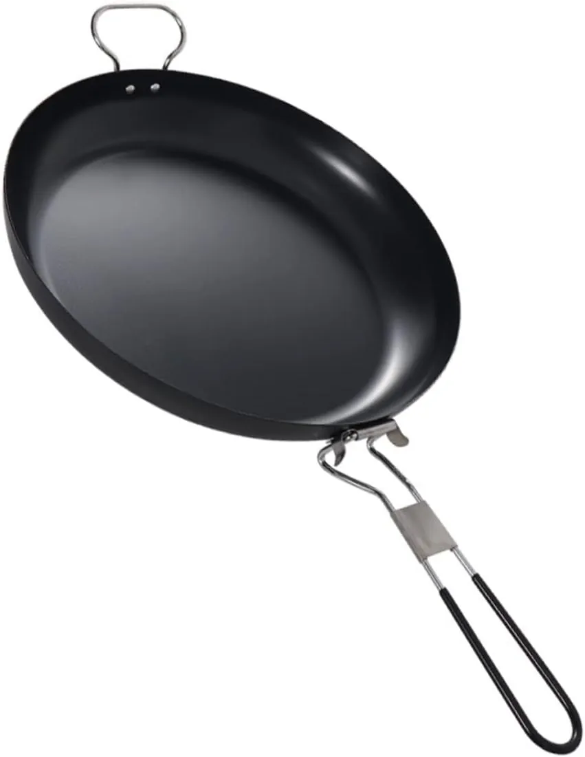Non-Stick Frying Pan Portable Outdoor Camping Pot Iron Saucepan Folding Cooking Pot Lightweight Easy to