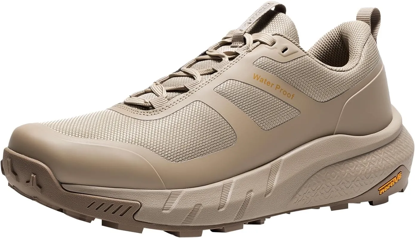 NORTIV 8 Men's Waterproof Hiking Shoes Lightweight Trekking Walking Fashion Sneakers with Arch Support for Camping Tennis Outdoor Training StreamRunner