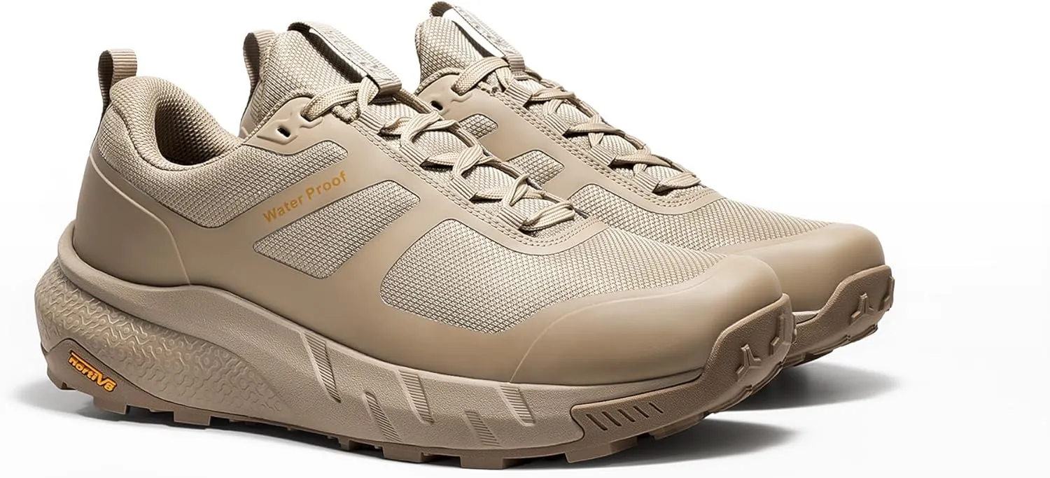 NORTIV 8 Men's Waterproof Hiking Shoes Lightweight Trekking Walking Fashion Sneakers with Arch Support for Camping Tennis Outdoor Training StreamRunner