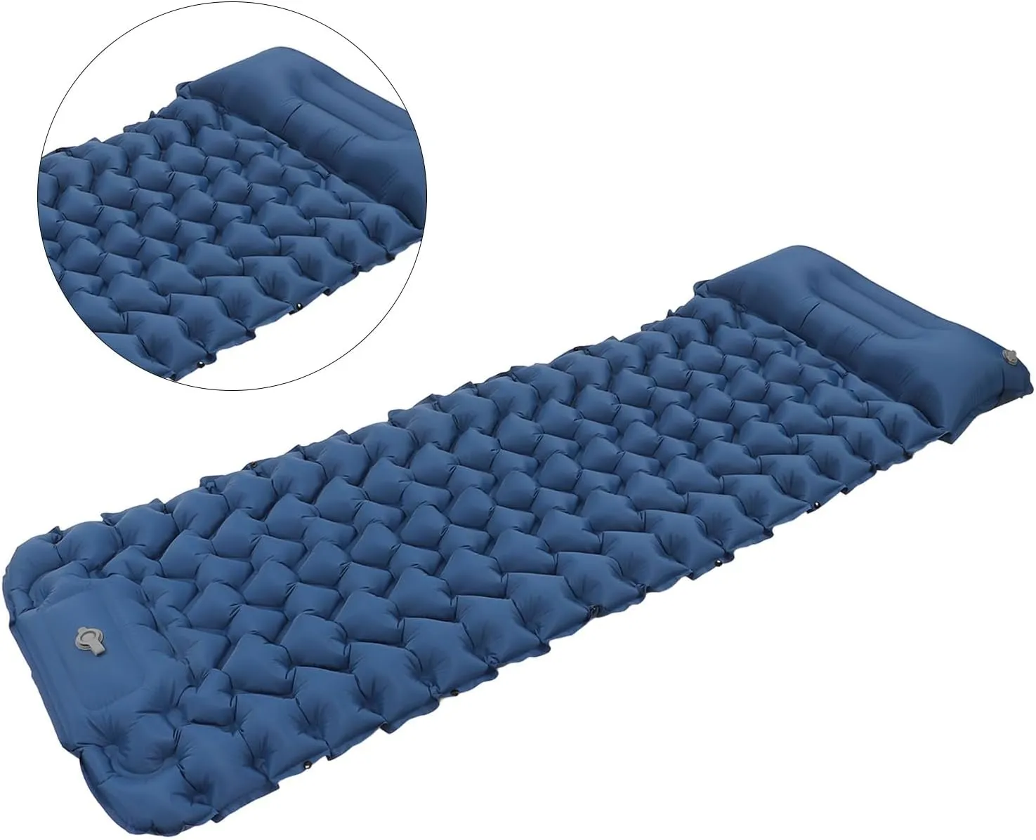 oceanside Sleeping Pad, Inflating Sleeping Pad Ergonomic Design Foot Inflatable Sleeping Pad with Storage Bag for Outdoor Camping 2 Colors