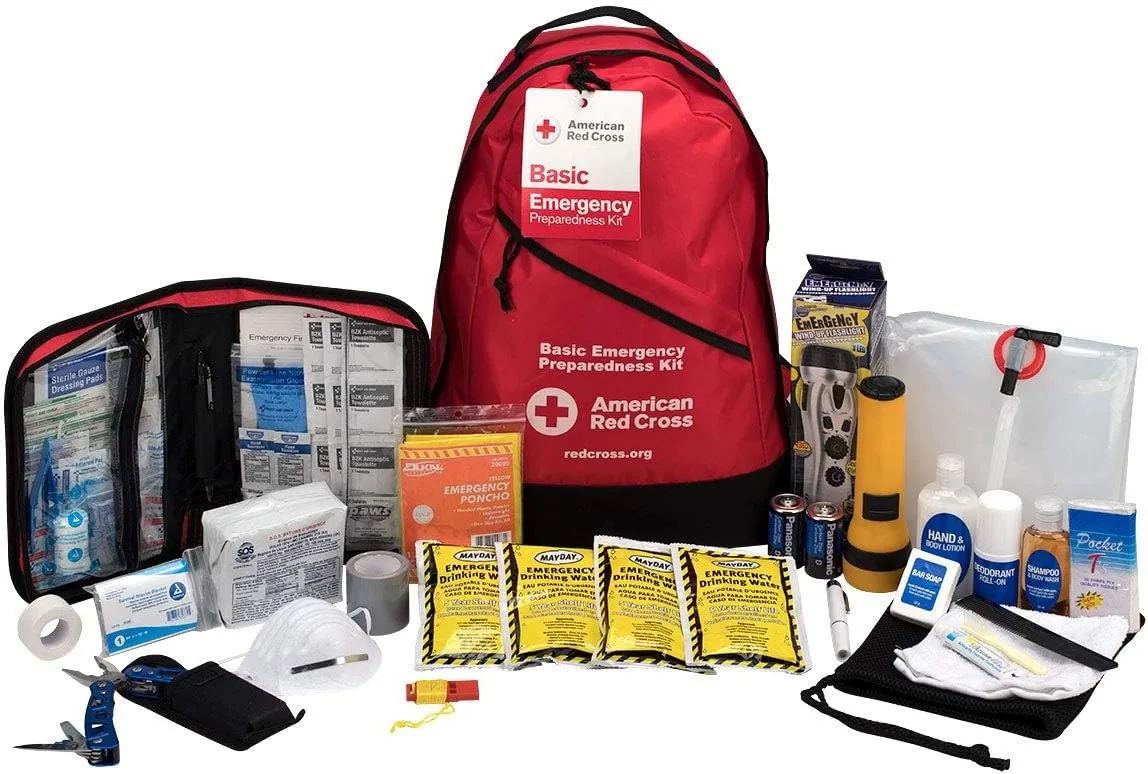 Officially Licensed Product | 3-Day Basic Emergency Preparedness Backpack | 72 Hour Survival Supplies for 1 Person | Water, Phone Charger, Blanket, Food