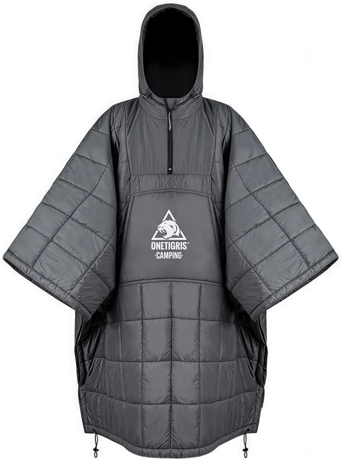 OneTigris Camping Blanket Honcho Poncho with 3M Thinsulate Insulation,Wearable Sleeping Bag Poncho for Camping Large Ultralight Water-Resisitant Warm Wearable Blanket for Outdoor Camping,Hiking