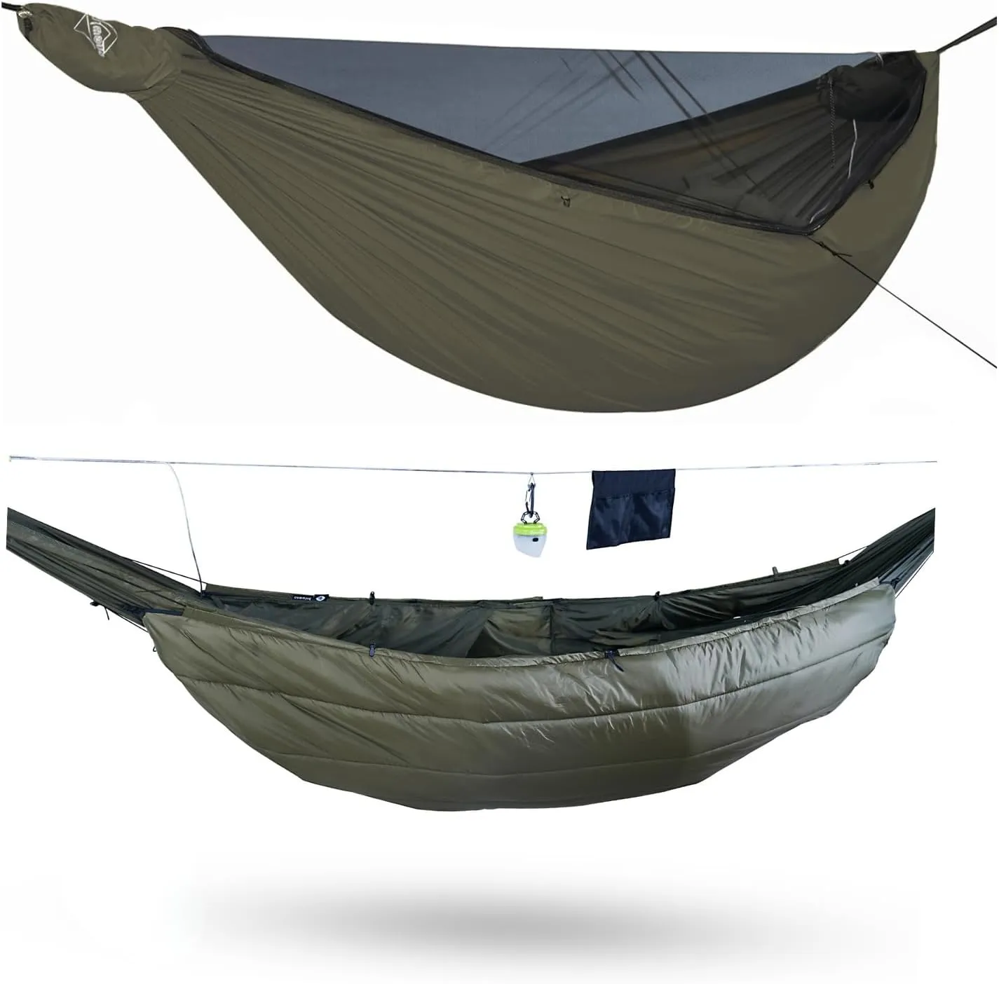 onewind 11ft Camping Hammock with Mosquito Net and Underquilt, Portable Hammock and Underquilt for Camping Hiking Backpacking
