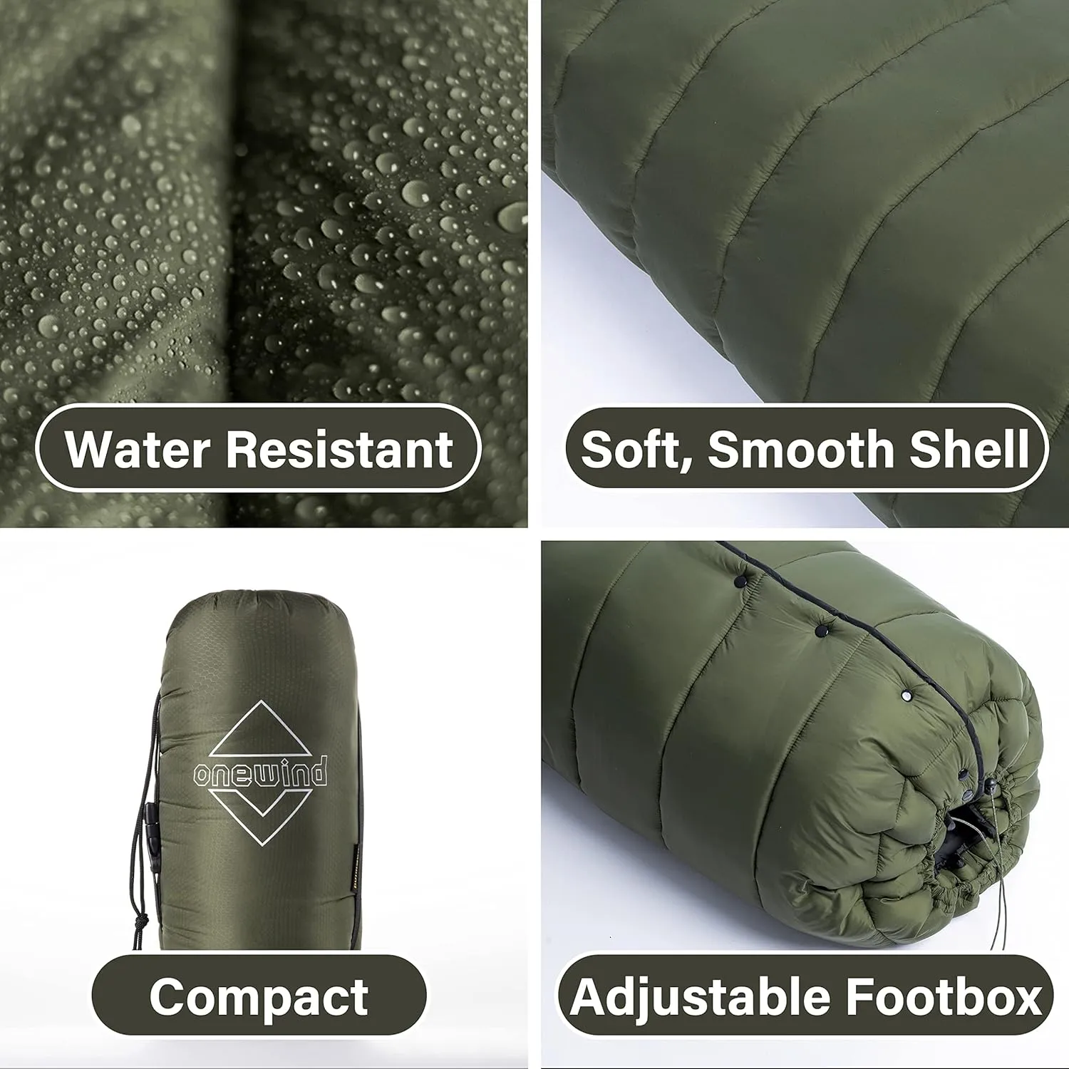Onewind Hammock Top Quilt with Footbox, Lightweight and Portable Sleeping Quilt Camping Sleeping Bag for Backpacking and Hiking