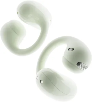 Open Ear Earbuds LIUP LP2 Luminous Clip On Headphones, 4.8g Lightweight Open Ear Clip, 3 Size Soft Ear Tips Stable Fit, Robust Bass, Dual-Device Connections, 48H Play, Fit Sports Running Workout Green