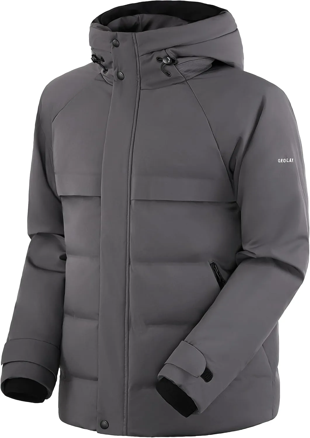Orolay Men's Down Jacket with Adjustable Hood