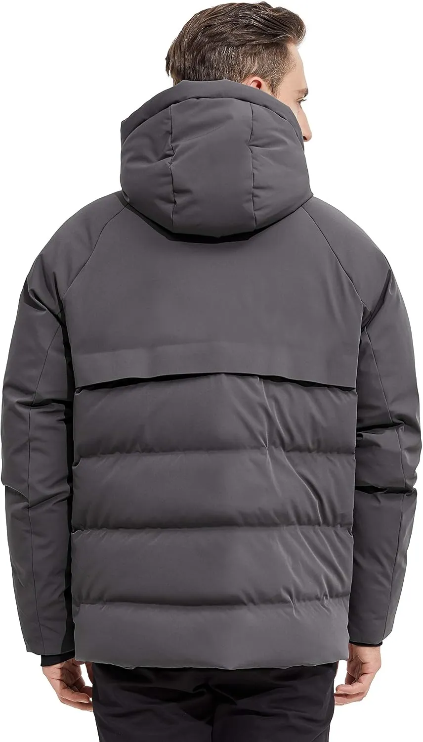 Orolay Men's Down Jacket with Adjustable Hood