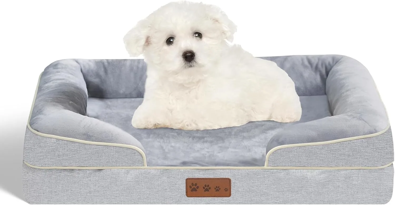 Orthopedic Dog Beds for Medium Sized Dogs Waterproof Memory Foam Pet Sofa Bed