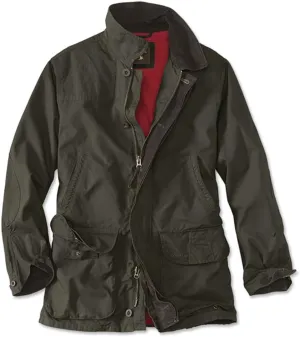Orvis Heritage Field Coat for Men - Classic Waxed Mens Field Jacket with Pockets, Zip Front, Button-Closed Storm Flap