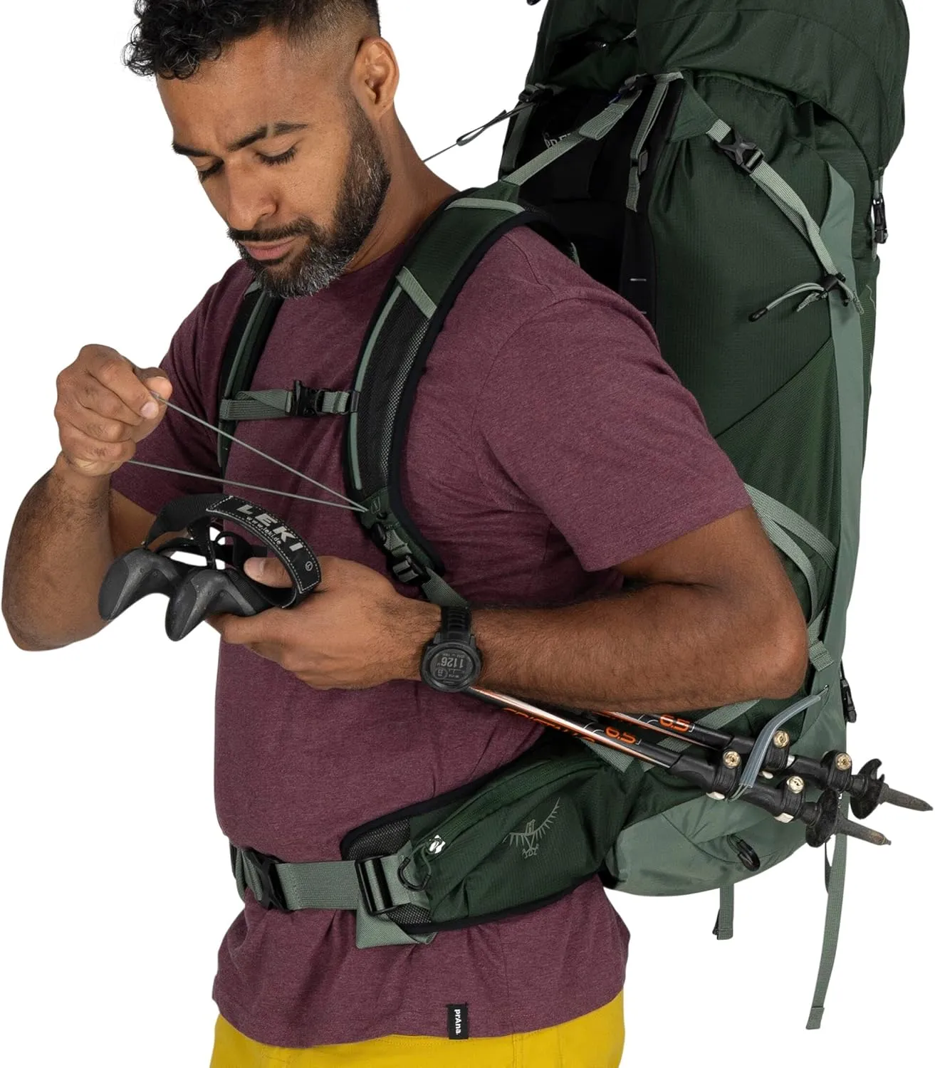 Osprey Talon 44L Men's Lightweight Hiking Backpack with Hipbelt, Green Canopy/Pine Leaf, L/XL