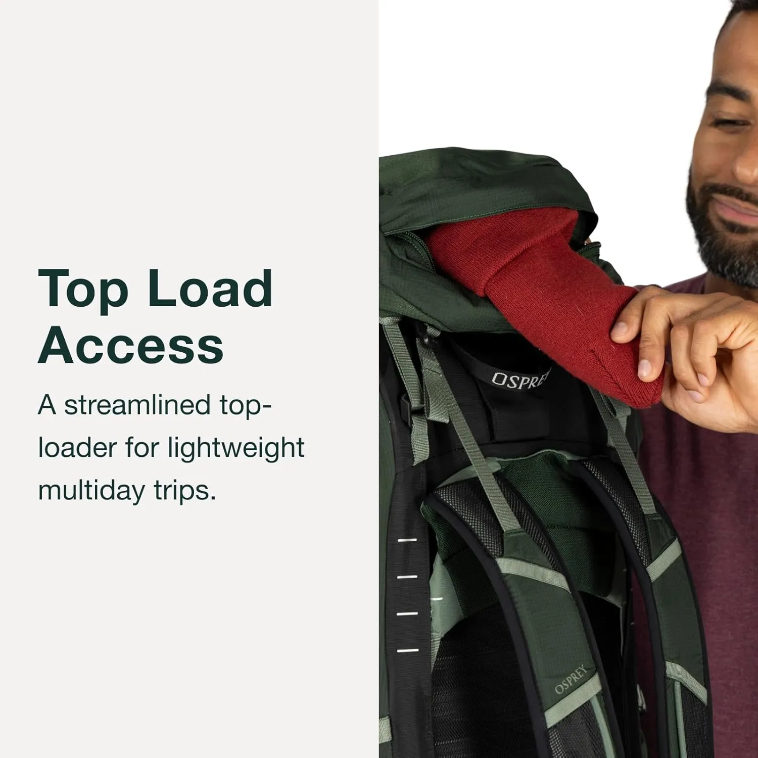 Osprey Talon 44L Men's Lightweight Hiking Backpack with Hipbelt, Green Canopy/Pine Leaf, L/XL