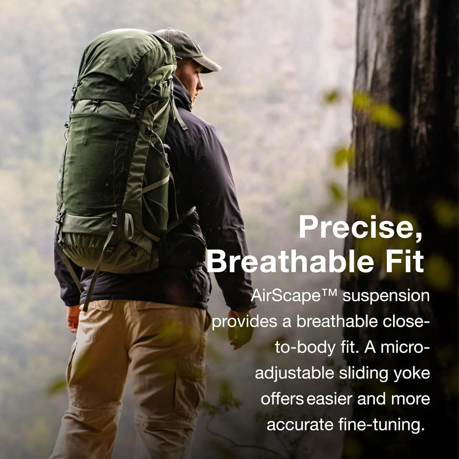 Osprey Talon 44L Men's Lightweight Hiking Backpack with Hipbelt, Green Canopy/Pine Leaf, L/XL