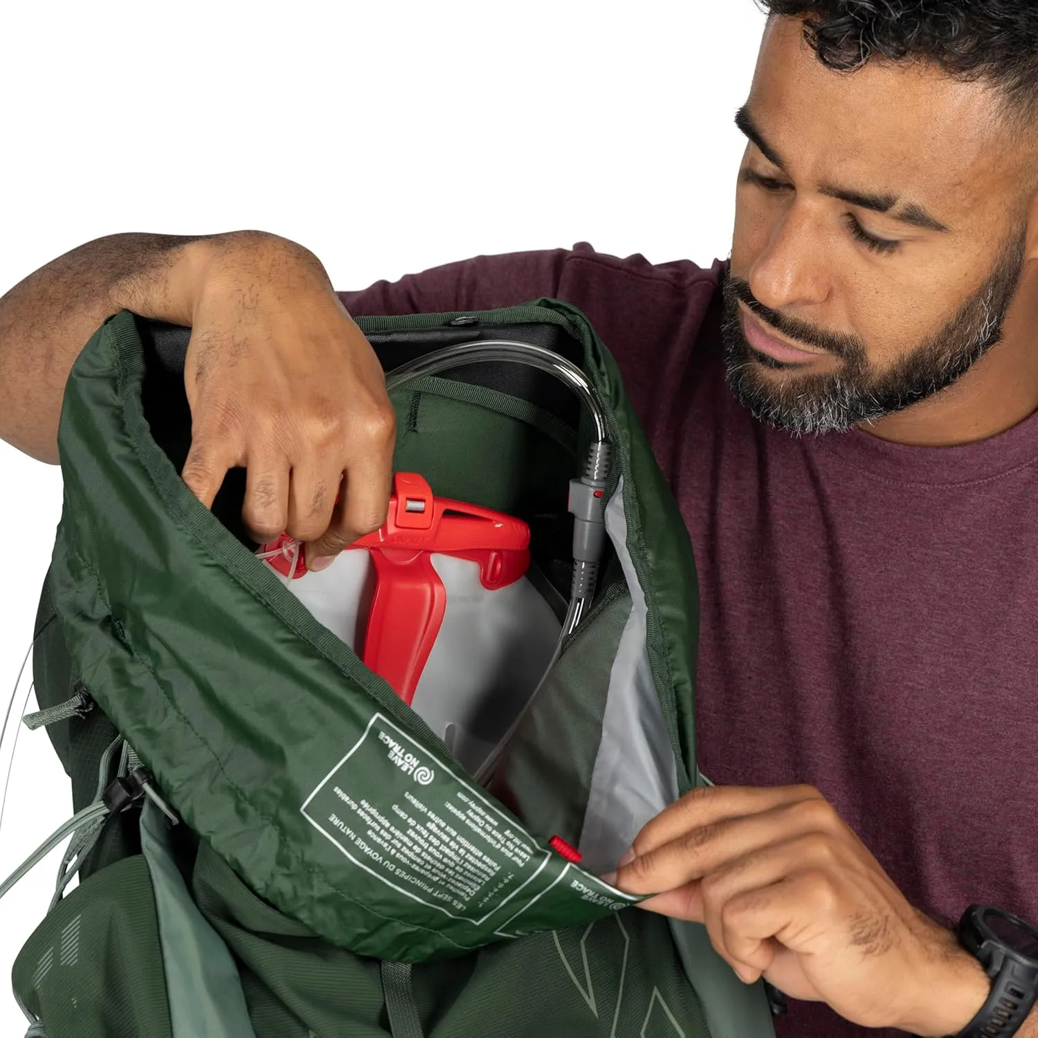 Osprey Talon 44L Men's Lightweight Hiking Backpack with Hipbelt, Green Canopy/Pine Leaf, L/XL