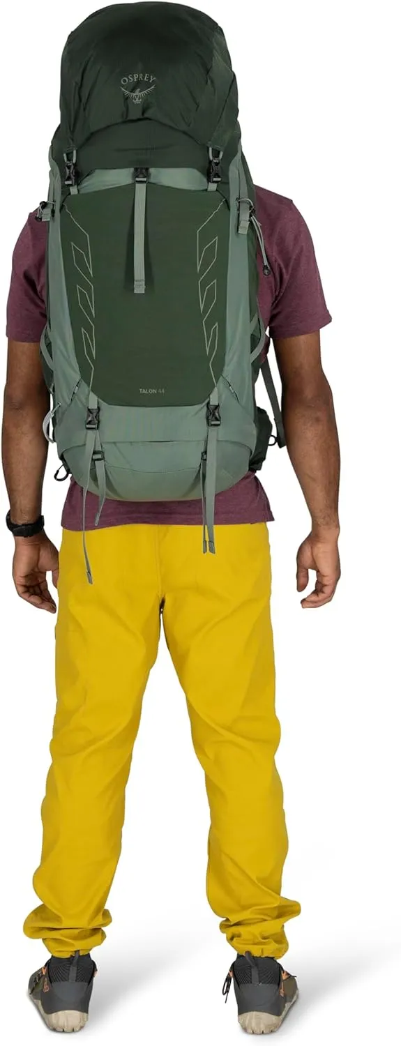 Osprey Talon 44L Men's Lightweight Hiking Backpack with Hipbelt, Green Canopy/Pine Leaf, L/XL