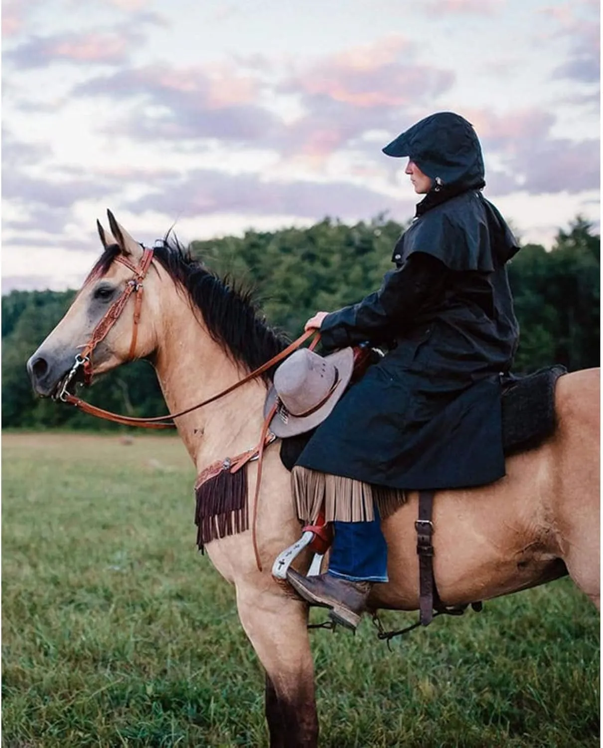OUTBACK TRADING Oilskin Unisex Waterproof Western Hood