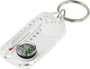 Outdoor 3-in-1 Compass High-Precision Multi-Functional Mini Portable Thermometer Magnifier Key Chain