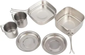 Outdoor Cooking Kit Lightweight Portable Pot Pan Set for Camping Hiking