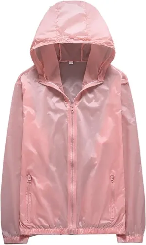 Outdoor Hooded UV Sun Protection Lightweight Jacket Water Resistant Beach Coat