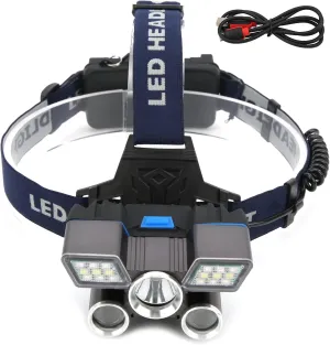 Outdoor LED lamp USB Rechargeable Adjustable Band Flashlight Strong Illumination for Camping Hiking Hunting Night Fishing Emergency Green