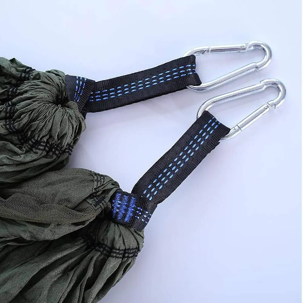 Outdoor Mosquito Net with Net Nylon Parachute Camping Hammock Ultralight Single Hammock for Hiking Backpacking Travel Beach Adventure (C)