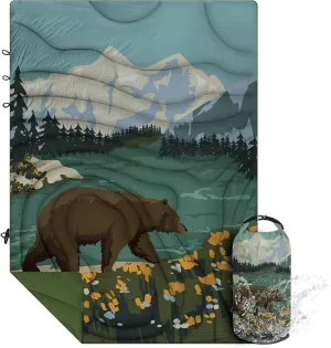 Outdoor Puffy Camping Blanket, Lightweight Windproof Warm Stadium Blanket, Packable Travel Camping Quilt for Cold Weather, Hiking, Backpacking, Sleeping, Hammock, Adventure 78"x 56"