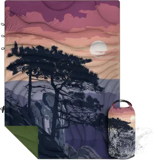 Outdoor Puffy Camping Blanket, Lightweight Windproof Warm Stadium Blanket, Packable Travel Camping Quilt for Cold Weather, Hiking, Backpacking, Sleeping, Hammock, Adventure 78"x 56"