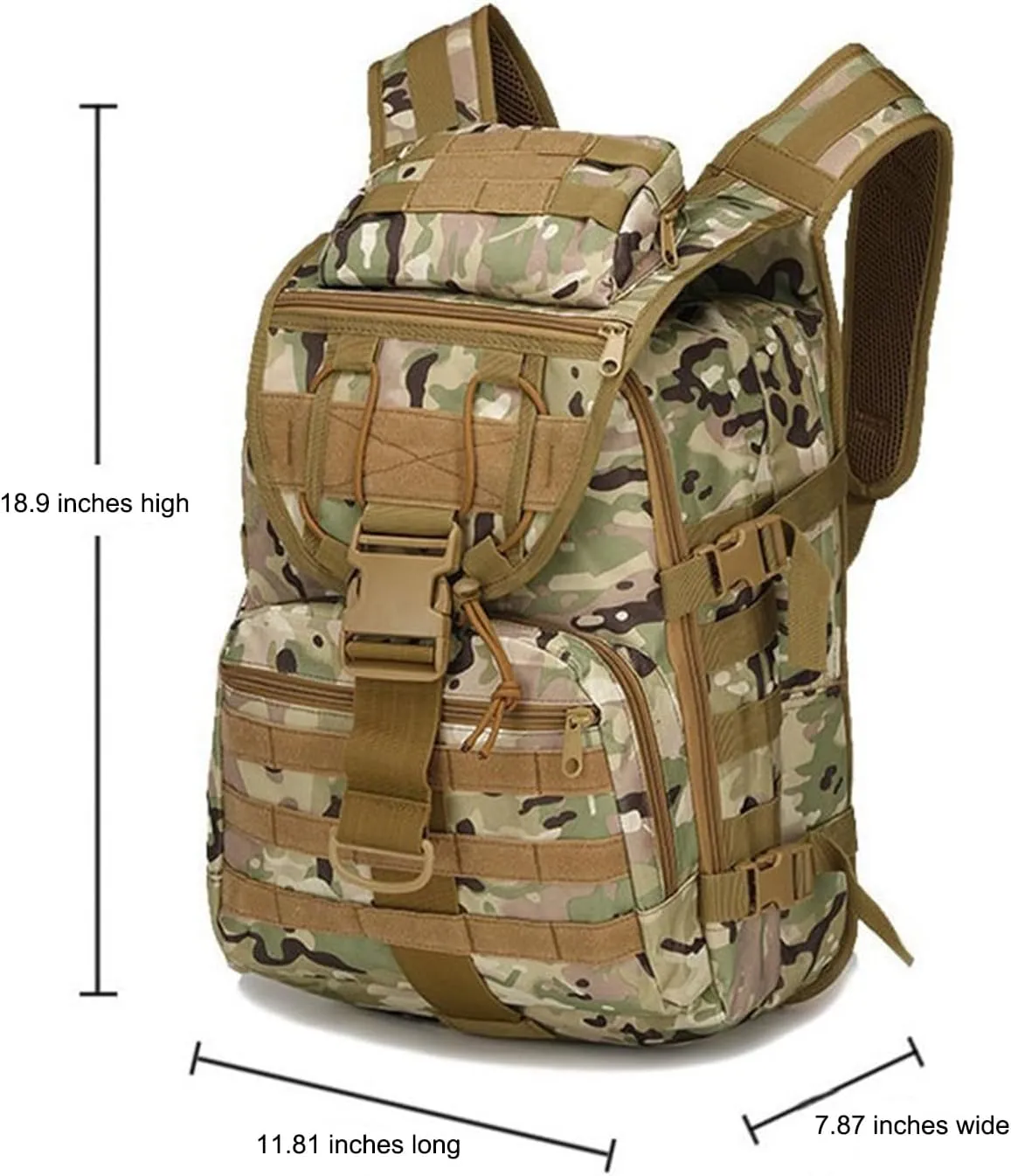Outdoor Shoulder Tactical Bag Waterproof Mountaineering Bag Hiking Camo Backpack,ACU