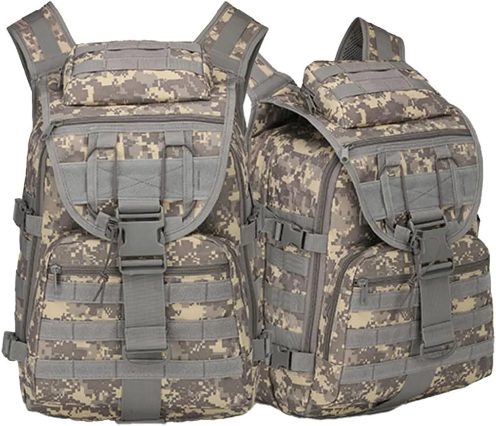 Outdoor Shoulder Tactical Bag Waterproof Mountaineering Bag Hiking Camo Backpack,ACU