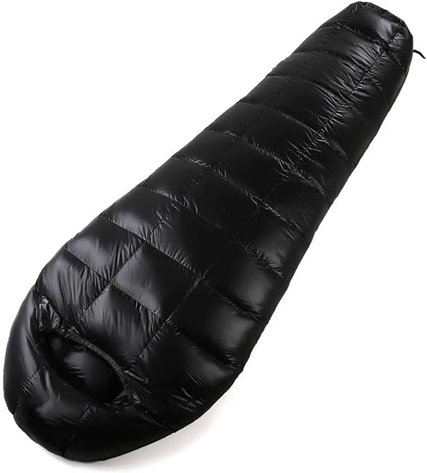 Outdoor Sleeping Bag: -30℃/-22F Hydrophobic Goose Down, Camping Sleeping Bag with Stuff Sack - Ultra Lightweight Design