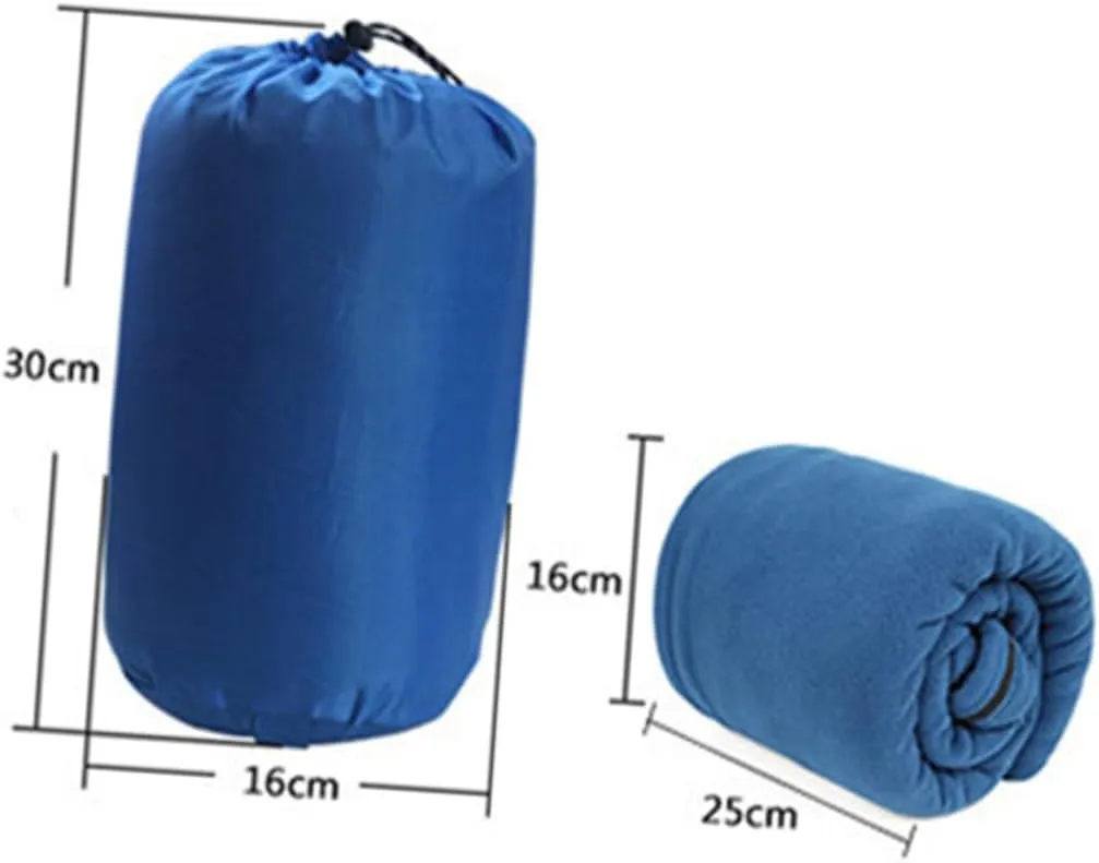 Outdoor Sleeping Bags for Adults Fleece Winter Camping Cool Weather Blue