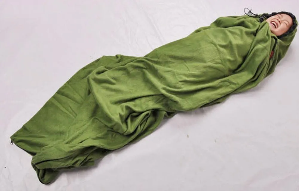 Outdoor Travel Camping Sleeping Fleece Ultralight Bag Sack Inner Blanket