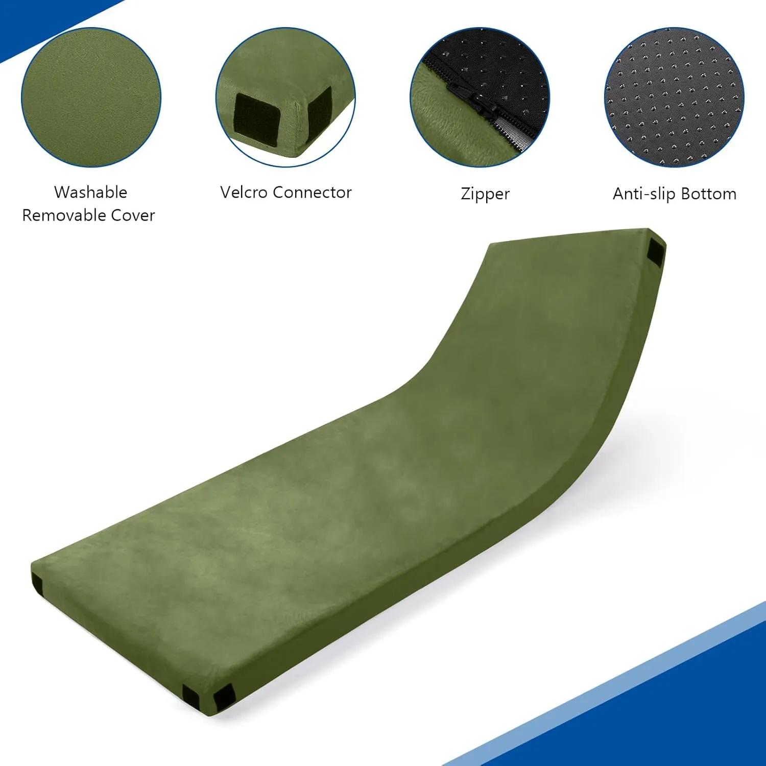Outvita Sleeping Pad, Portable Camping Mat, CertiPUR-US Memory Foam Camping Mattress, Roll Up Floor Bed for Tent, Cot, Truck, Car, Outdoor Travel w/Portable Bag (3" with Pillow / 2.5" Without Pillow)