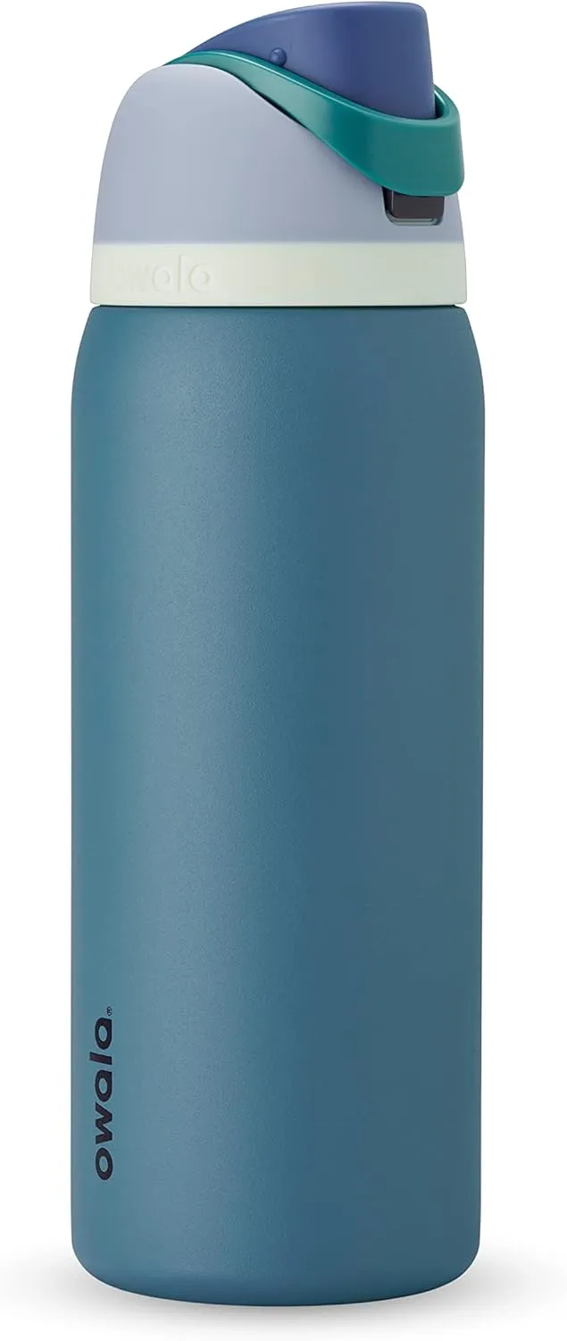 Owala FreeSip Insulated Stainless Steel Water Bottle with Straw, BPA-Free Sports Water Bottle, Great for Travel, 32 Oz, Denim