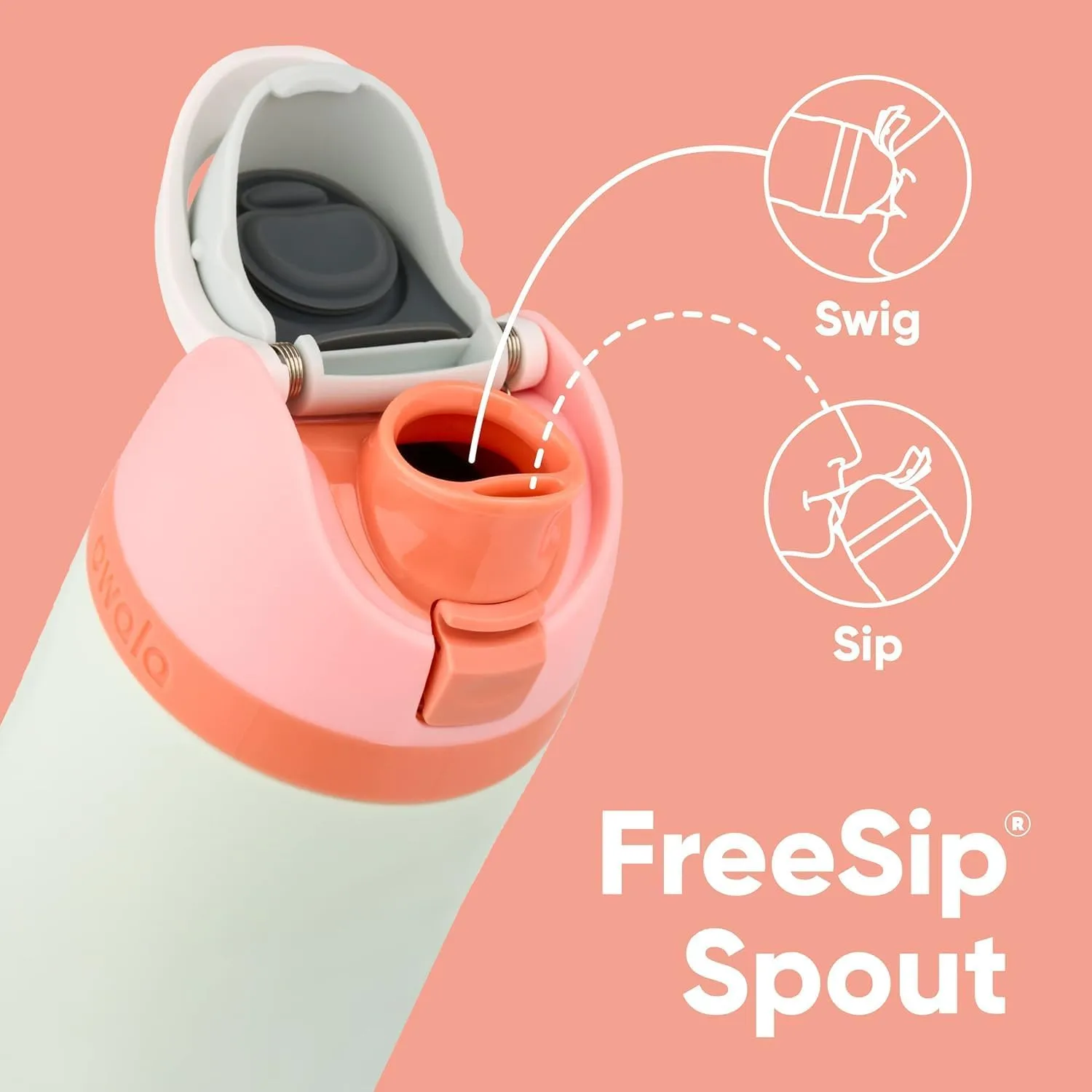 Owala FreeSip Insulated Stainless Steel Water Bottle with Straw for Sports, Travel, and School BPA-Free Sports Water Bottle, 24 oz, Citrus Crush