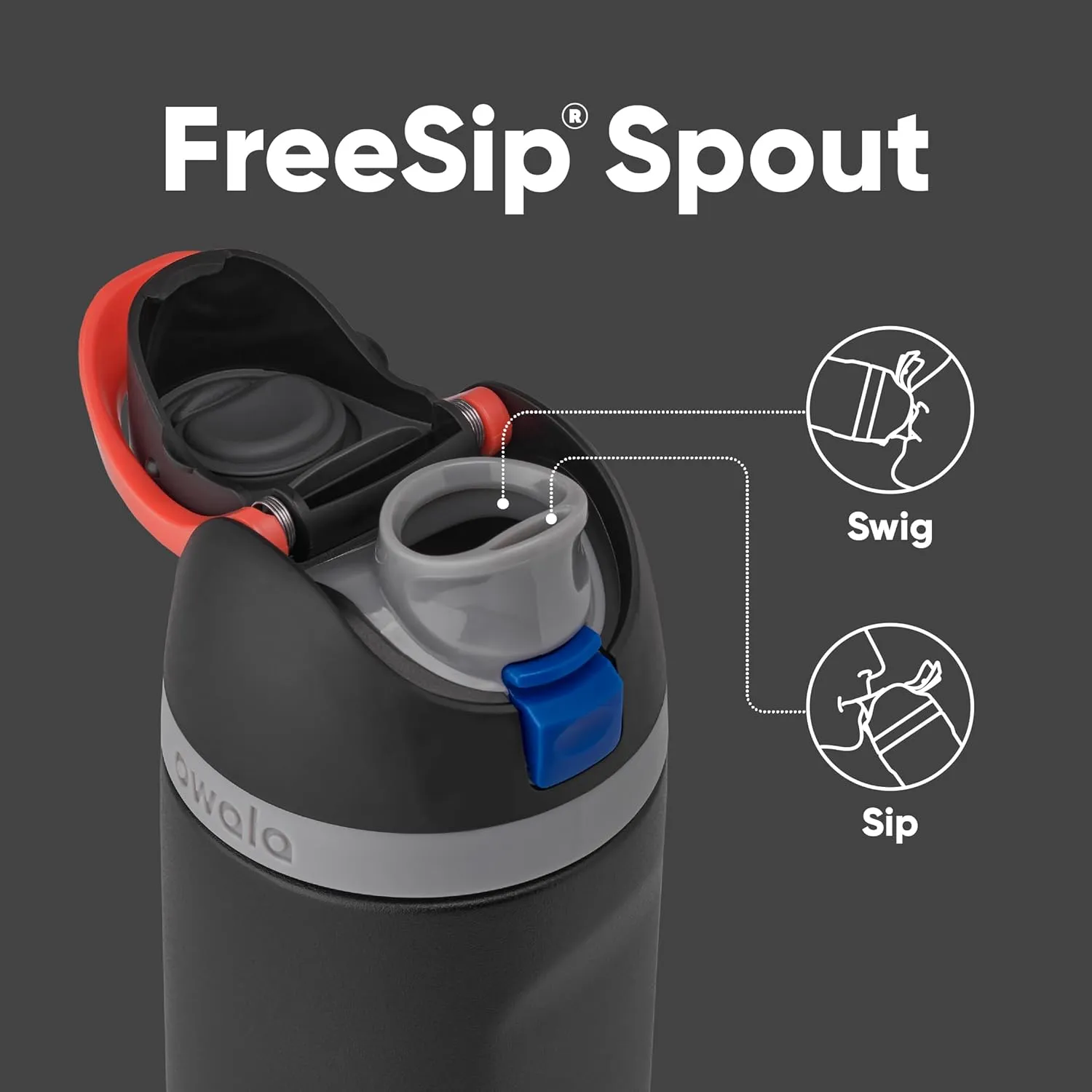 Owala Star Wars FreeSip Insulated Stainless Steel Water Bottle with Straw for Sports and Travel, BPA-Free, 24-Ounce, Darth Vader