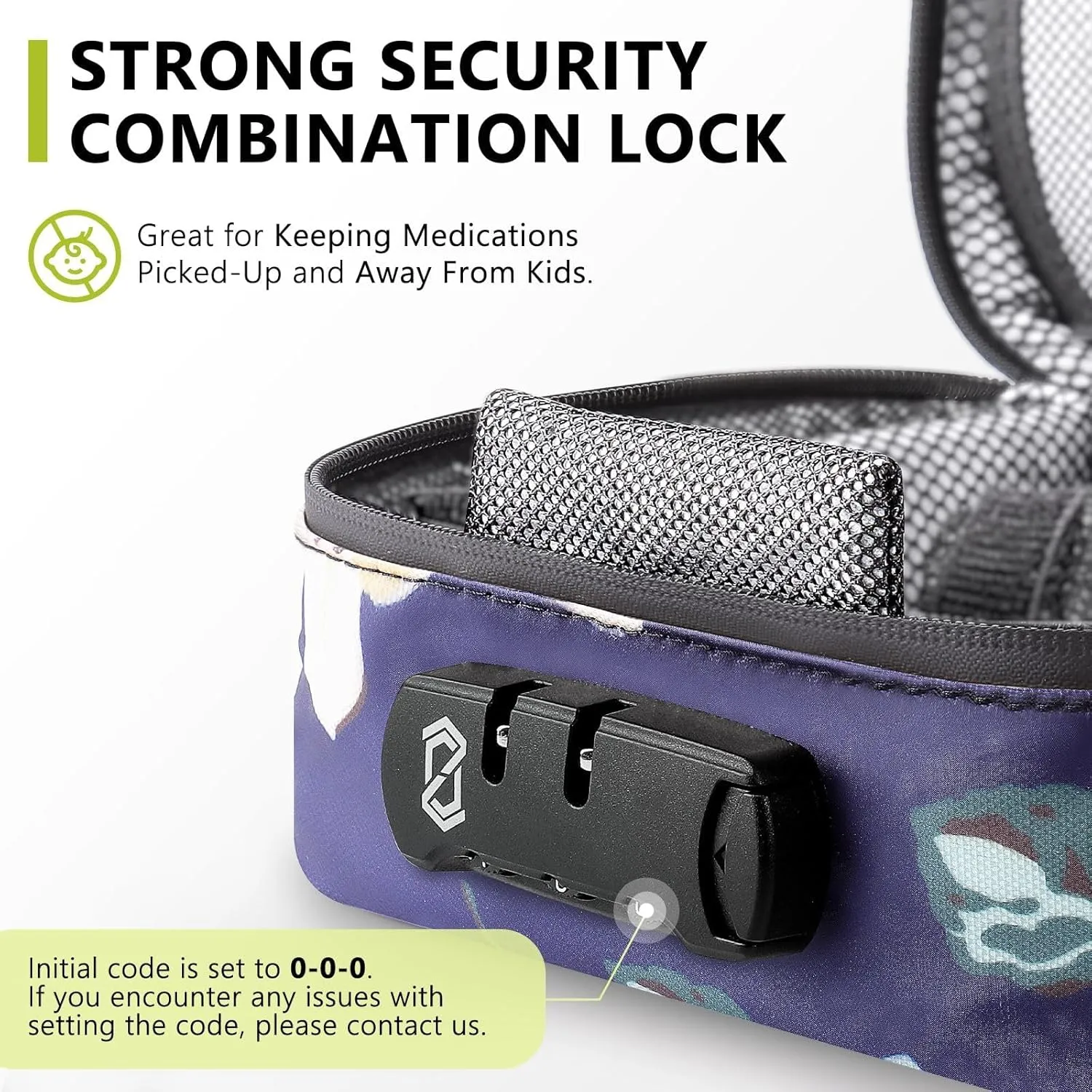 OZCHIN Smell Proof Bag with Combination Lock Tobacco Pipe Pouch Bag File Organizer Case Container Medicine Lock Box Odorless Storage Bag Great Gift for Friend