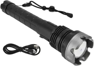 P90 LED Torch 5000LM | Telescopic Zoom & 7 Modes | IP65 Weatherproof Device for Outdoor/Emergency/Hiking | USB Rechargeable with COB Panel